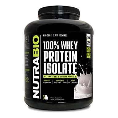 אבקת חלבון איזולט בטעם וניל | Nutrabio Whey Protein Isolate
